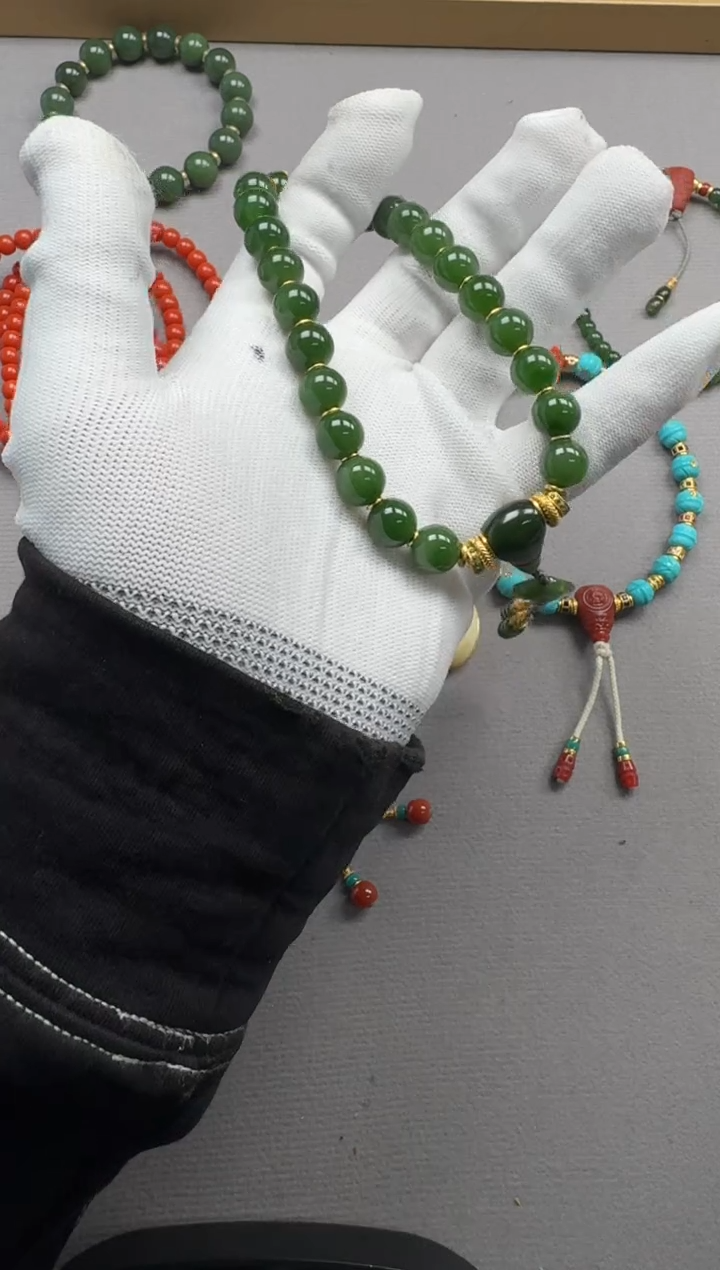 【闪购商品】和田玉（碧玉）色彩纷呈VS地方v未镶嵌手串手串