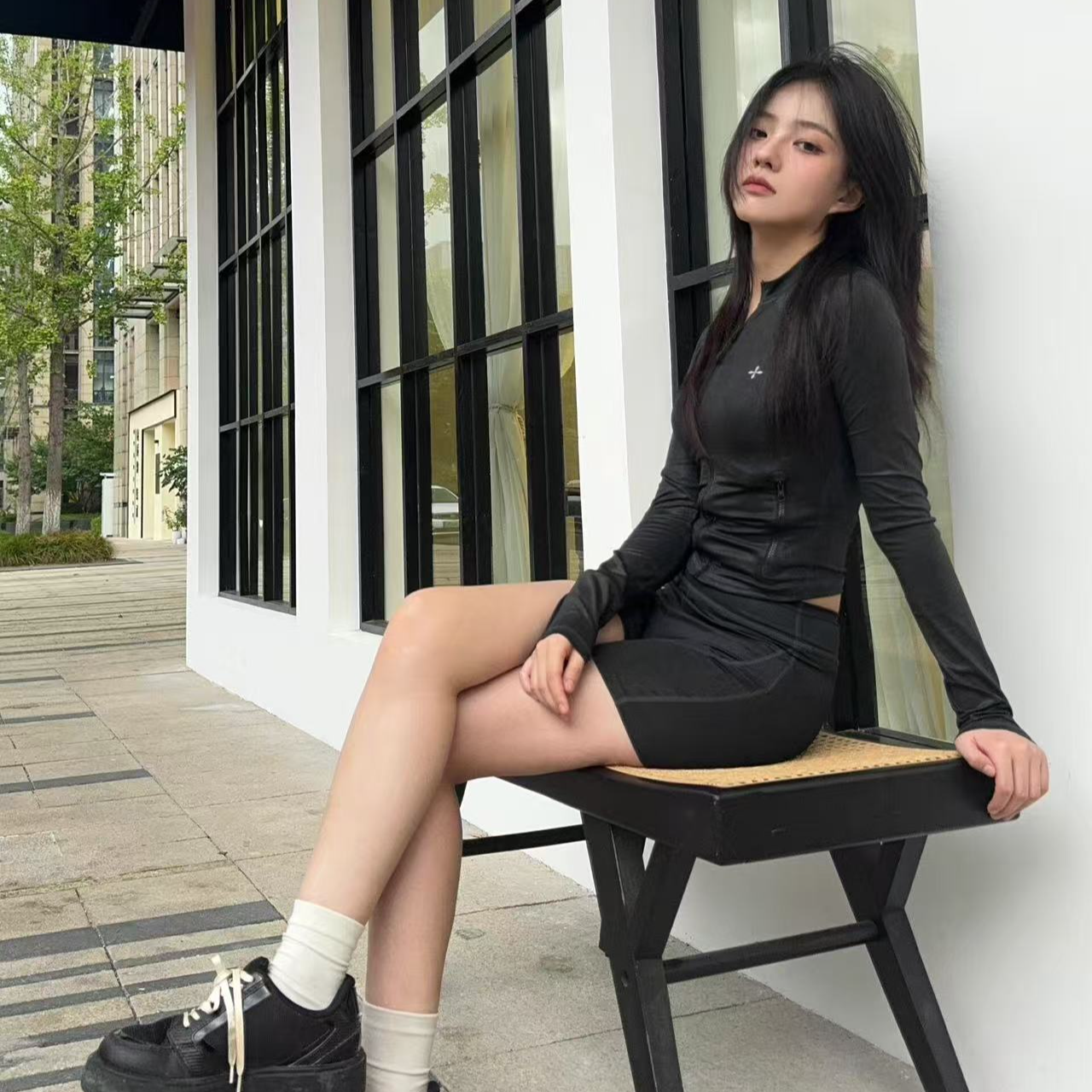 【S塑身动念系列】未来动念塑身夹克短裤弹力轻薄亲肤健身紧身休闲