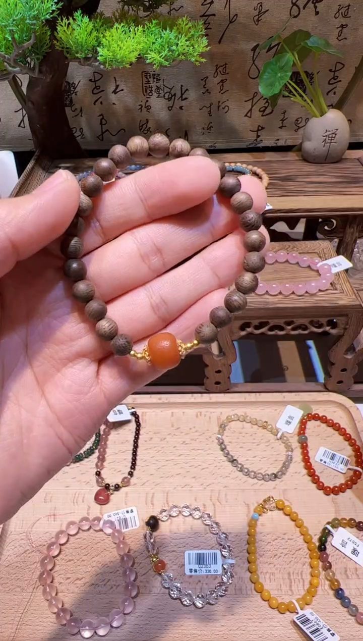 未镶嵌琥珀手串手饰@@