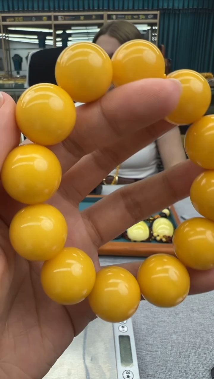 未镶嵌琥珀手链101秒拍号假一罚十18mm