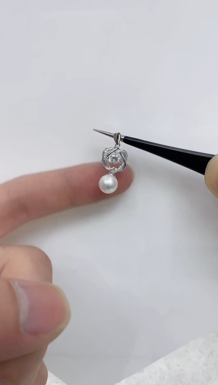 【闪购商品】海水珍珠吊坠(不含链)银S925镶嵌海水珍珠吊坠