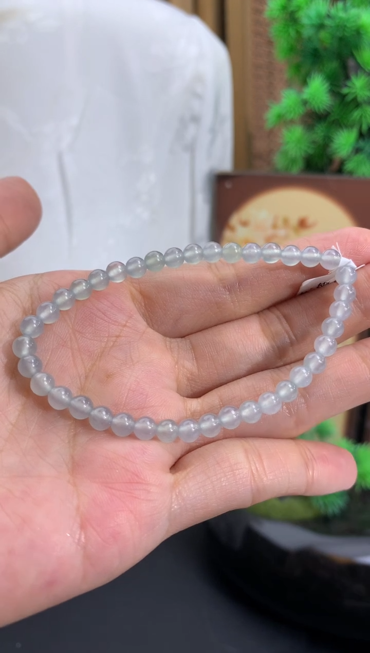 未镶嵌手串翡翠卡4.5mm
