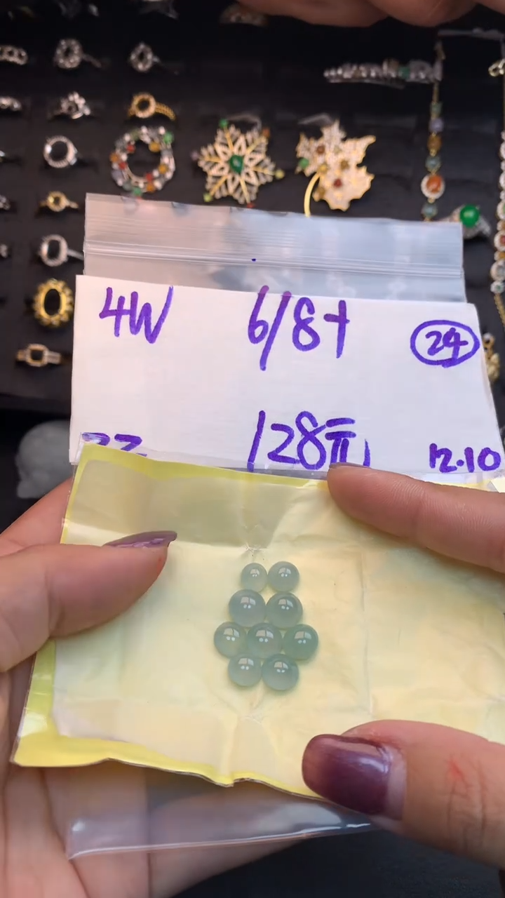 未镶嵌定制翡翠毛货需精细抛光多样性发一件蛋面+128元024