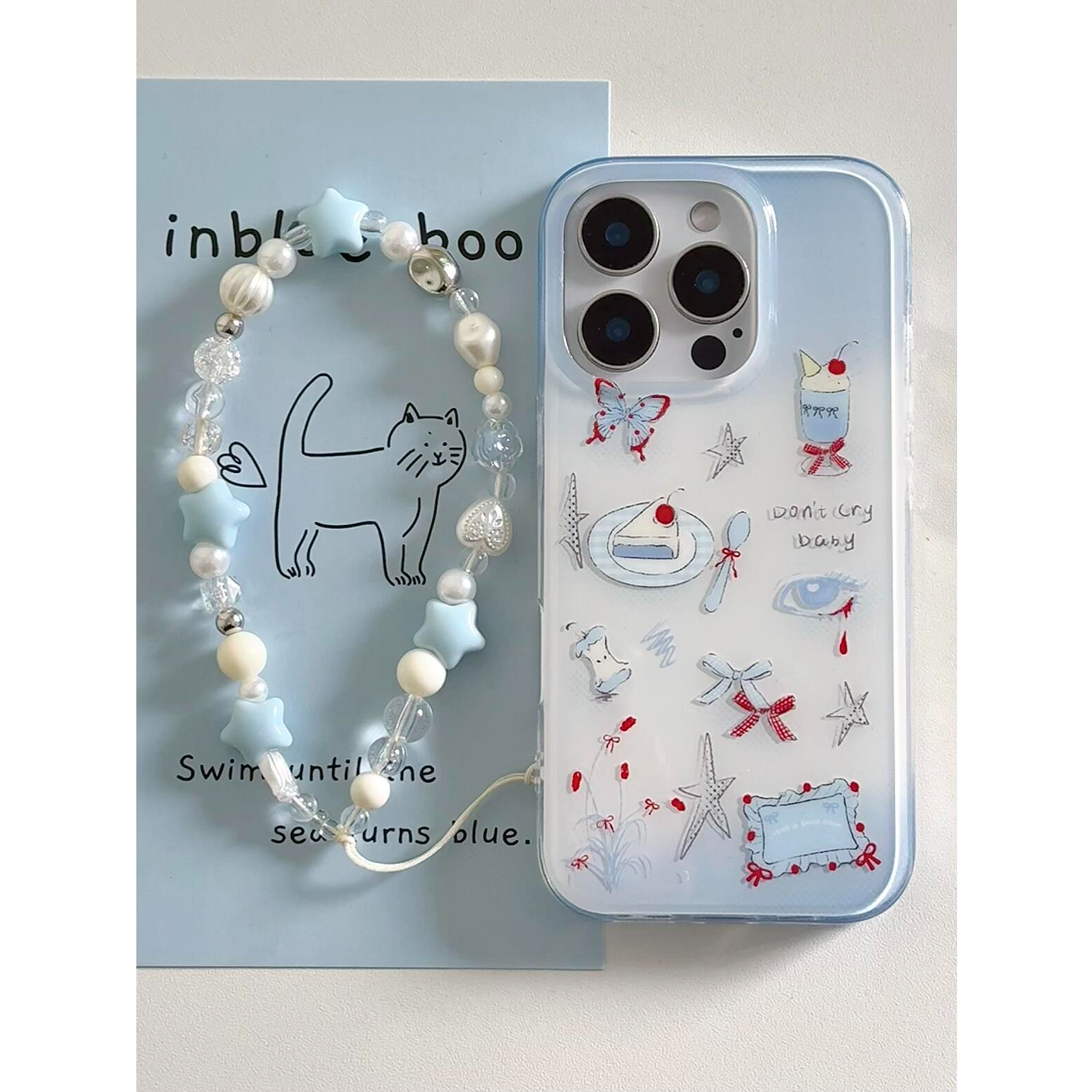 蝴蝶甜品下午茶适用苹果手机壳华为vivo小米荣耀oppo红米全包可爱