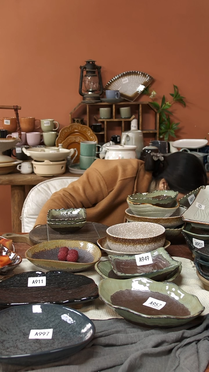 陶瓷A956 两只复古窑变釉小方碟2个微瑕12*4.5