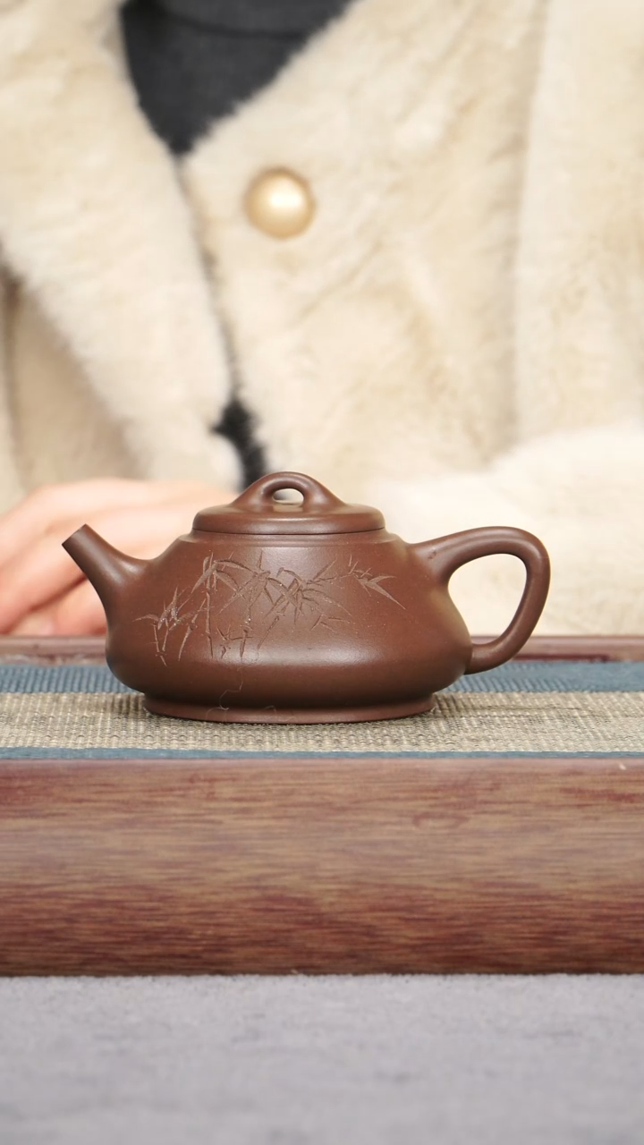 【闪购商品】紫砂茶壶底槽青 子冶石瓢