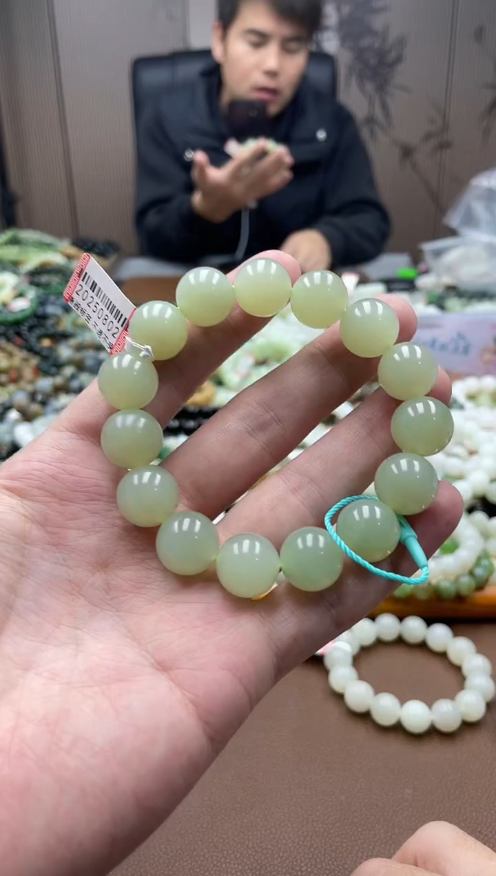 未镶嵌手串和田玉冰晴水14