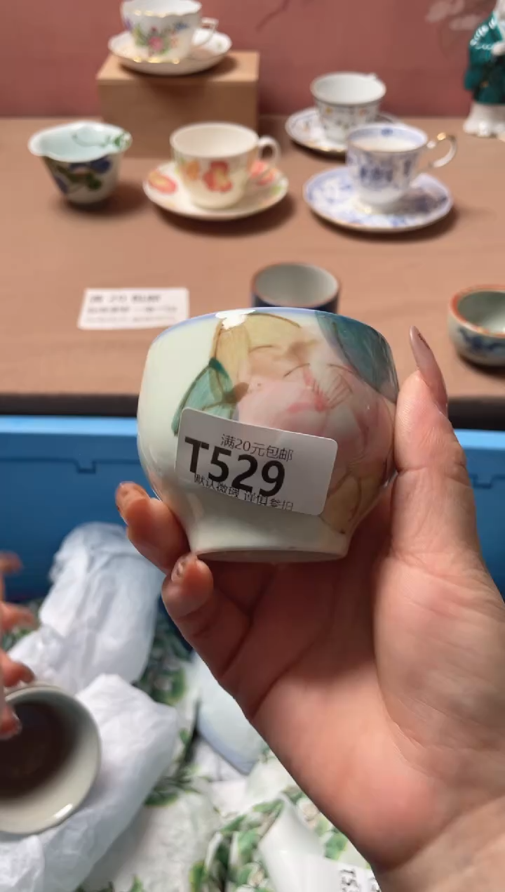 瓷片羲*贝瓷器瓷器T529