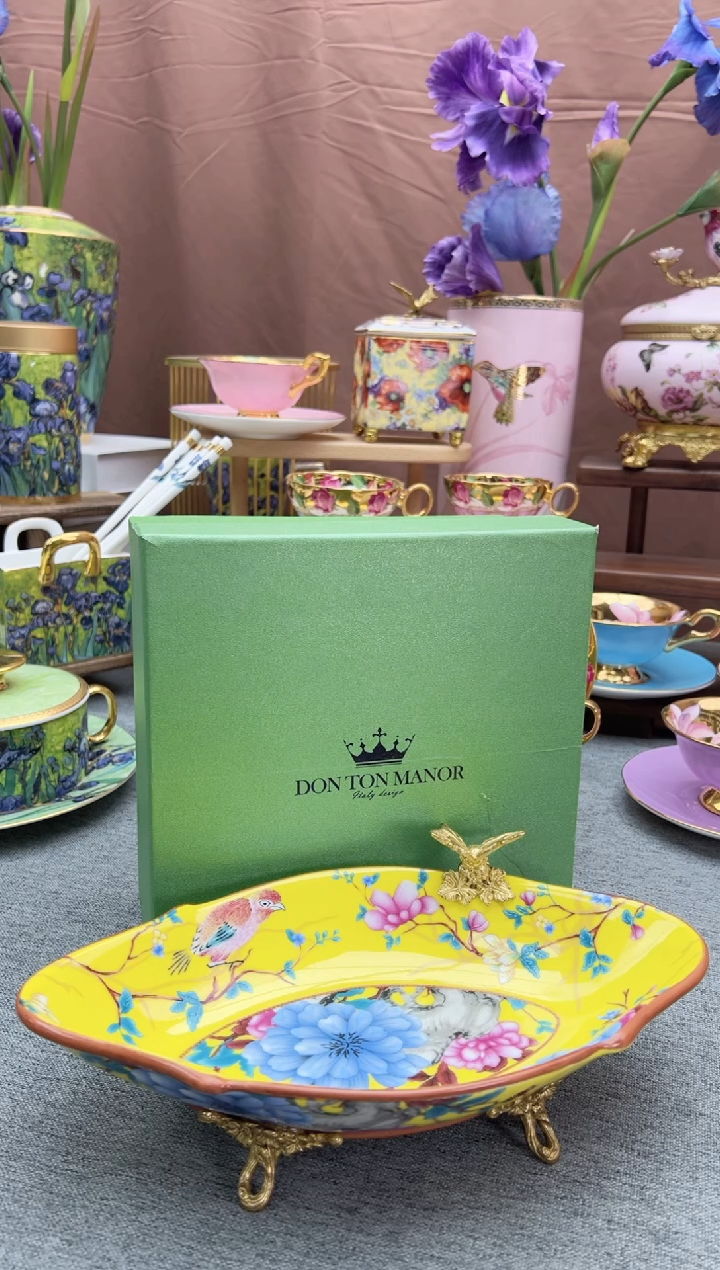 【闪购商品】东墩庄园花开富贵瓜子盘。。、