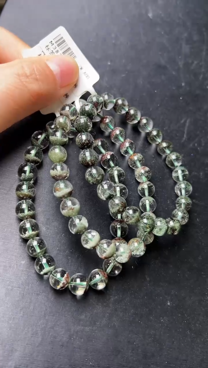 未镶嵌手串水晶绿幽灵手串8m+ M38364 多样性发一