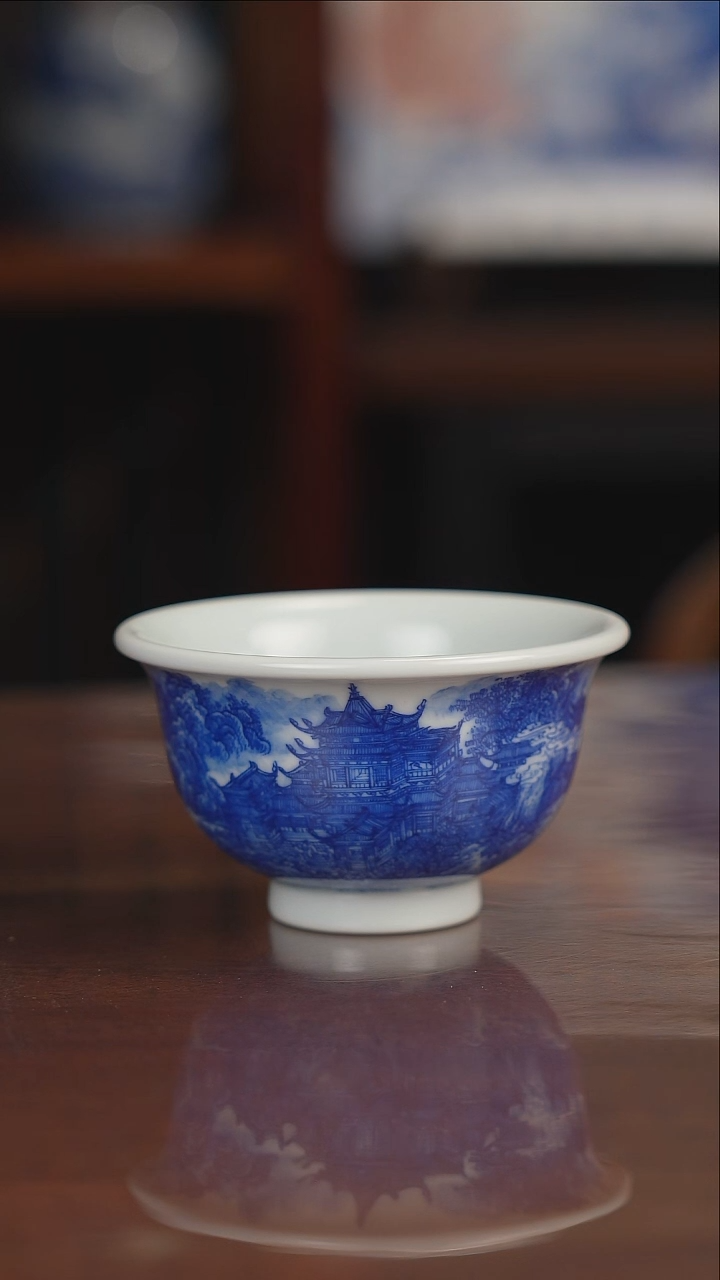 自成堂柴窑青花汉宫春晓