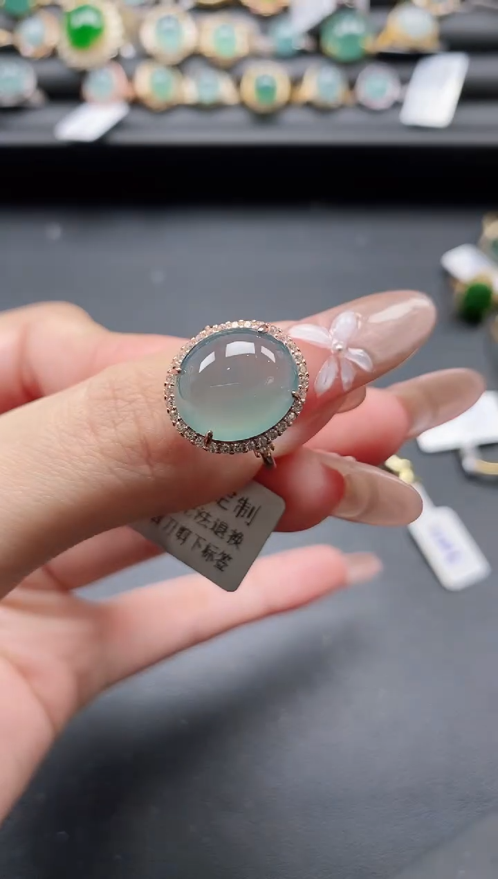 【闪购商品】翡翠戒指银S925镶嵌1111