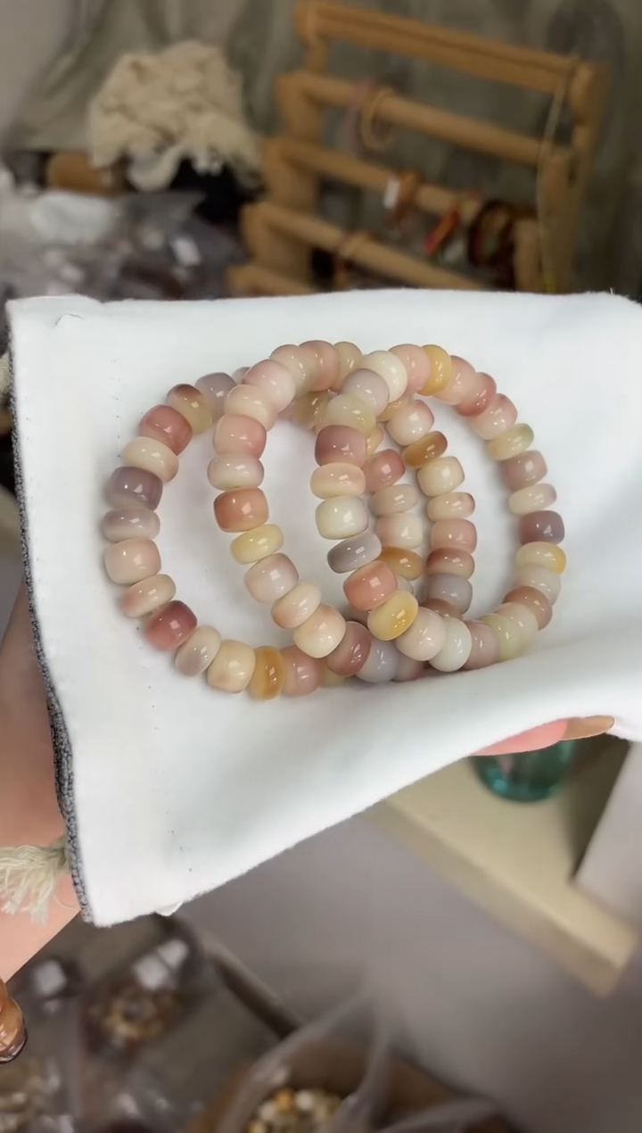 手串菩提根/象牙果紫美人花仙子玉化药片7*12mm手串