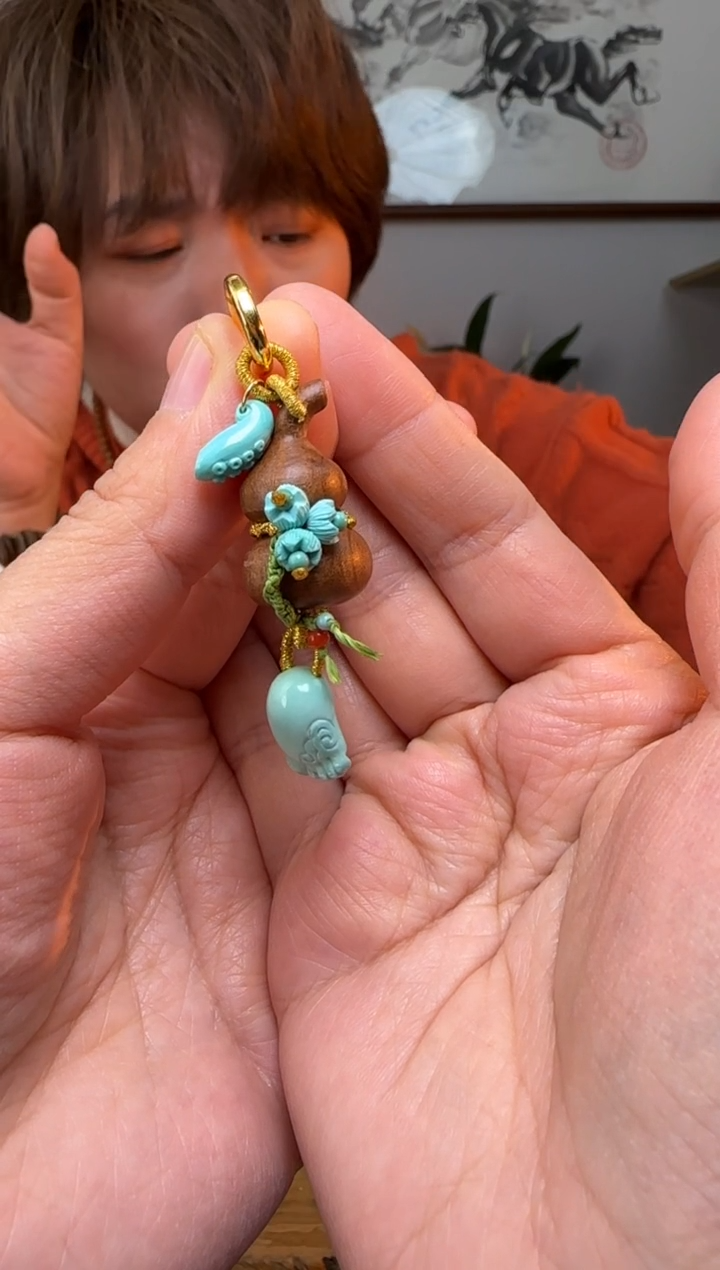 【闪购商品】绿松石提溜银S925镶嵌时尚百搭A1767