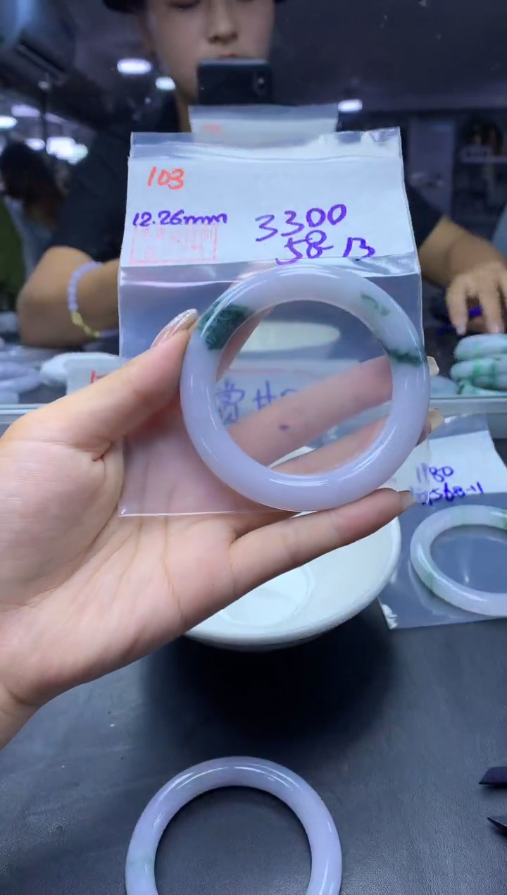 未镶嵌定制翡翠103手镯58+3300元+拍一发一