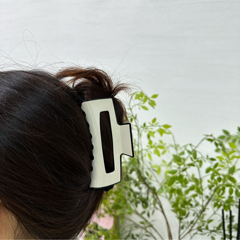 宝丫轻奢  女式法式复古撞色大号抓夹发夹K1187