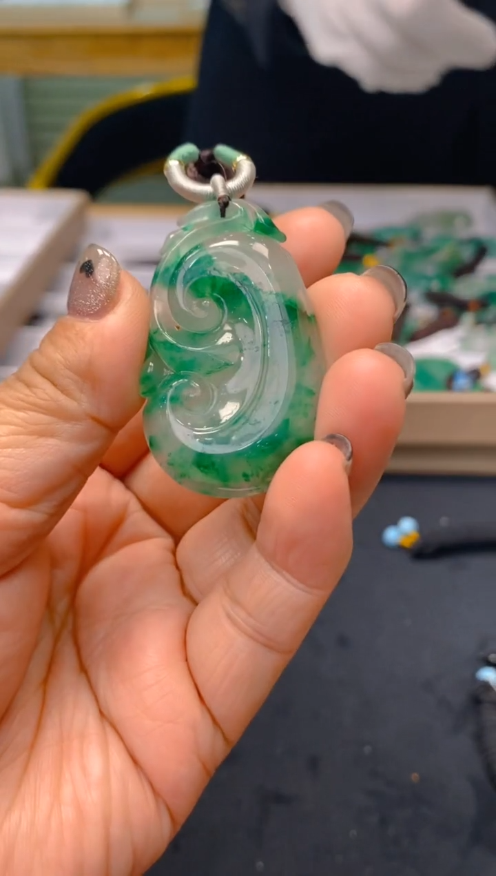 【闪购商品】石英质玉颈饰未镶嵌冰美人非洲翠066