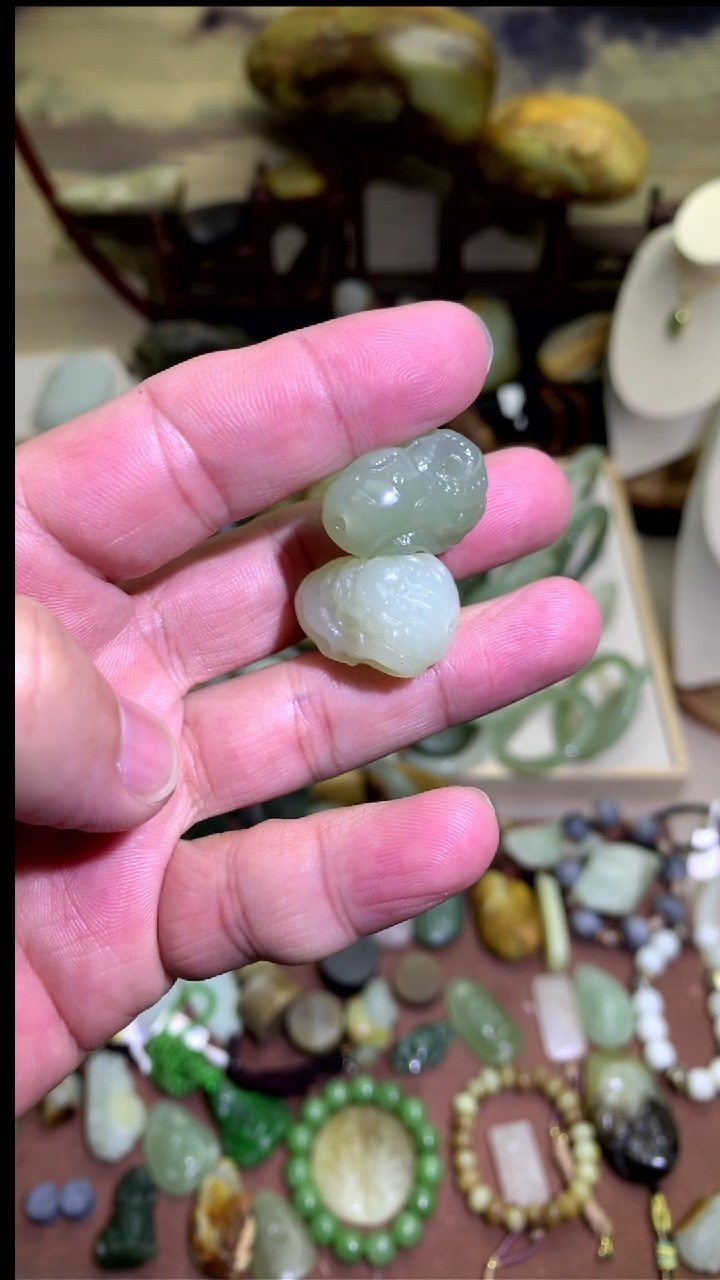 【闪购商品】和田玉颈饰未镶嵌龙头三通