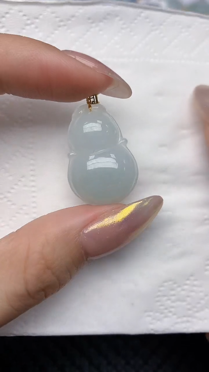 【闪购商品】翡翠颈饰18K金镶嵌天然翡翠A货