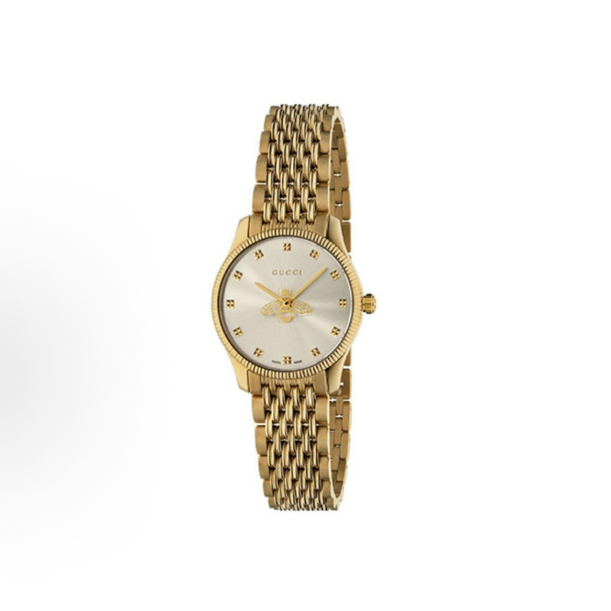 GUCCI/古驰石英机芯镀金表带女表 29mm