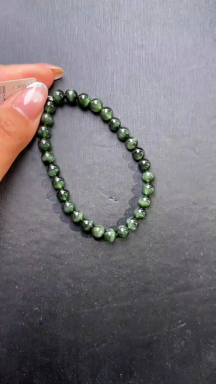 未镶嵌手串水晶 绿发晶手串6mm+ JP57567