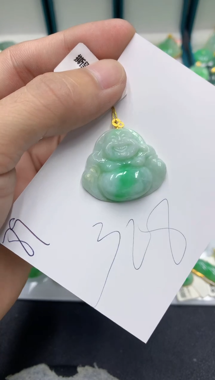 【闪购商品】翡翠颈饰18K金镶嵌翡翠