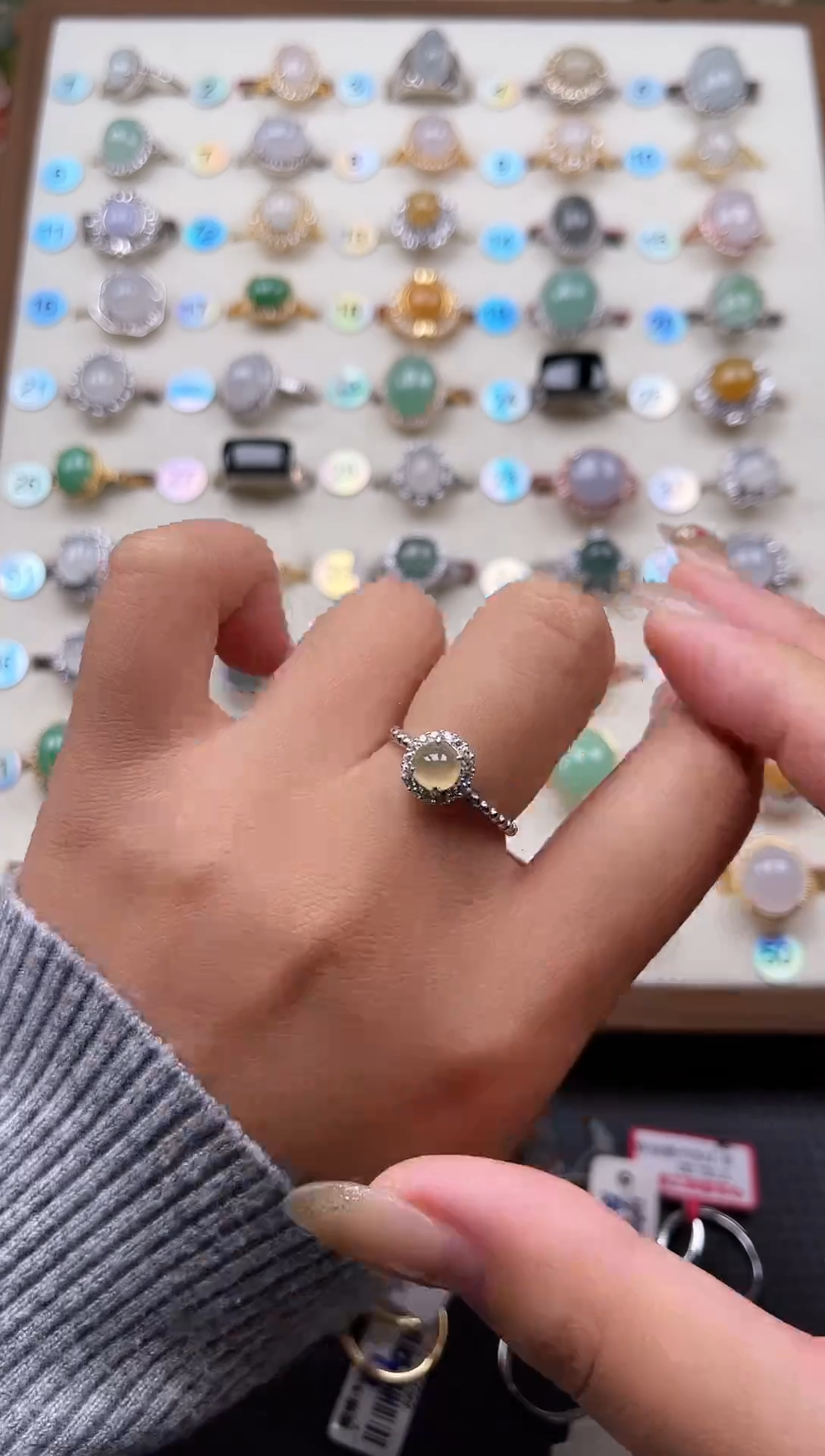 【闪购商品】翡翠戒指银S925镶嵌天然A货翡翠戒指