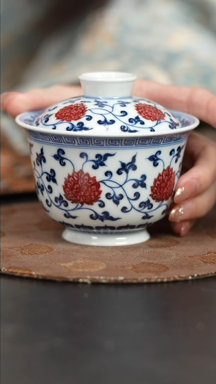 【闪购商品】杯屹朴堂釉里红缠枝