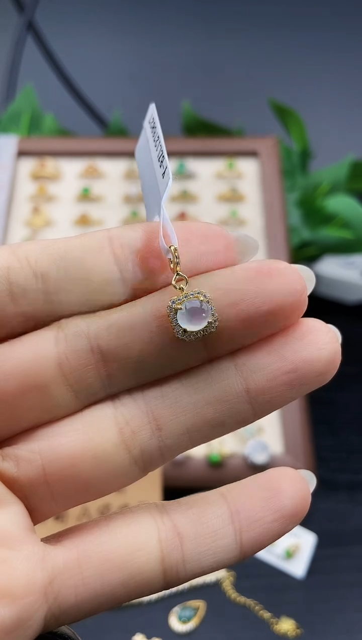 颈饰银S925镶嵌翡翠12