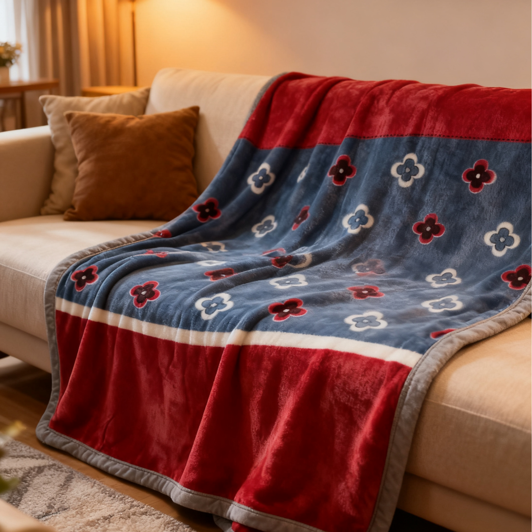 加厚牛奶绒毯卡通小熊