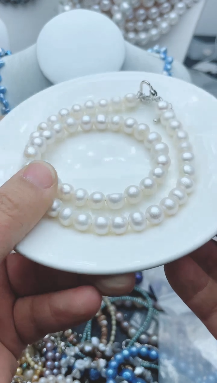 【闪购商品】淡水珍珠颈饰钛钢1