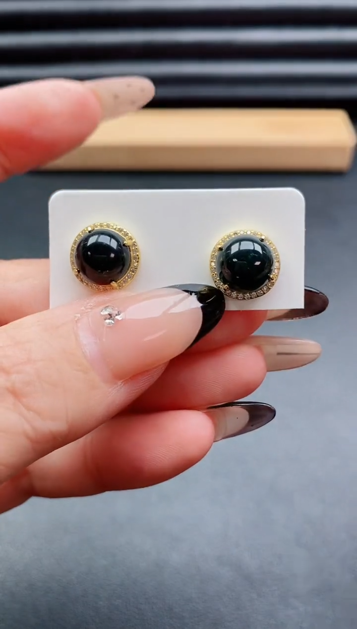 银S925镶嵌戒指翡翠1