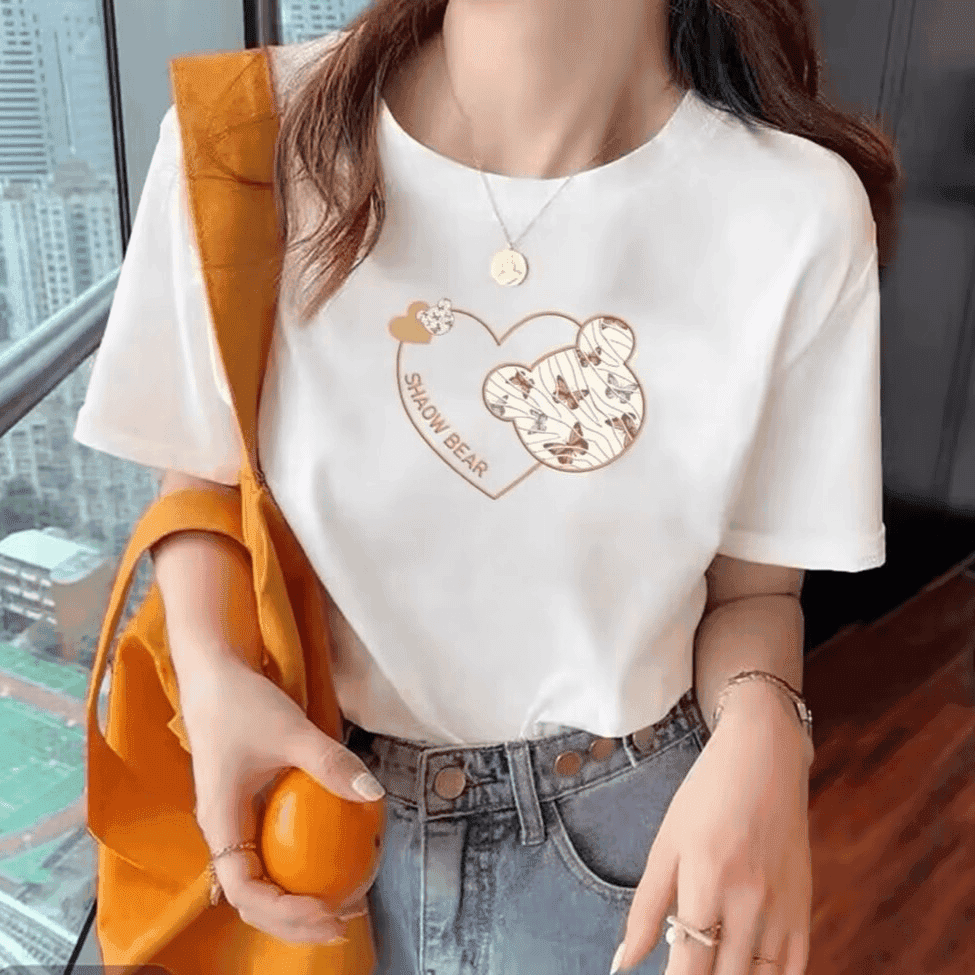 【100%纯棉】夏季上新女款女士时尚百搭潮流短袖t恤圆领显瘦半袖