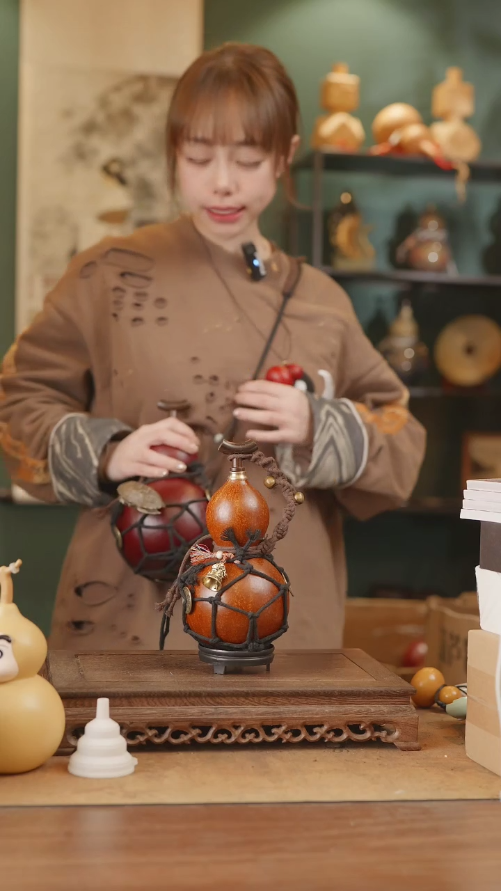 【闪购商品】382号精品天然大漆工艺防渗内胆酒葫芦~