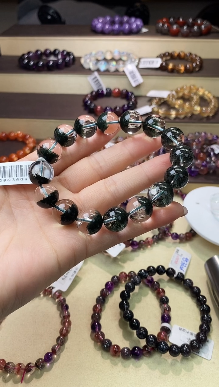 【闪购商品】水晶手链未镶嵌聚宝盆绿幽灵13m+