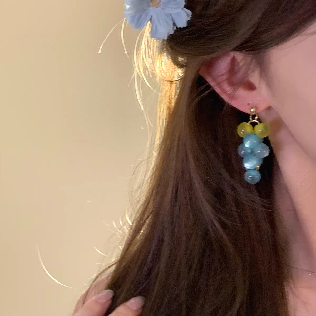 铜合金耳饰 气质轻奢百搭简约简约优雅精致网红设计师耳环F3191