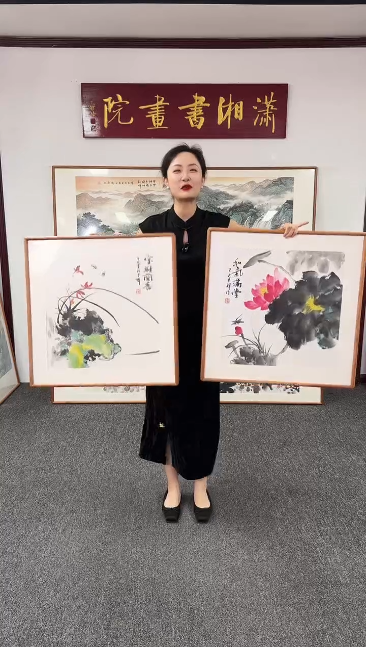 兰草+荷花 60*60 孙吉祥