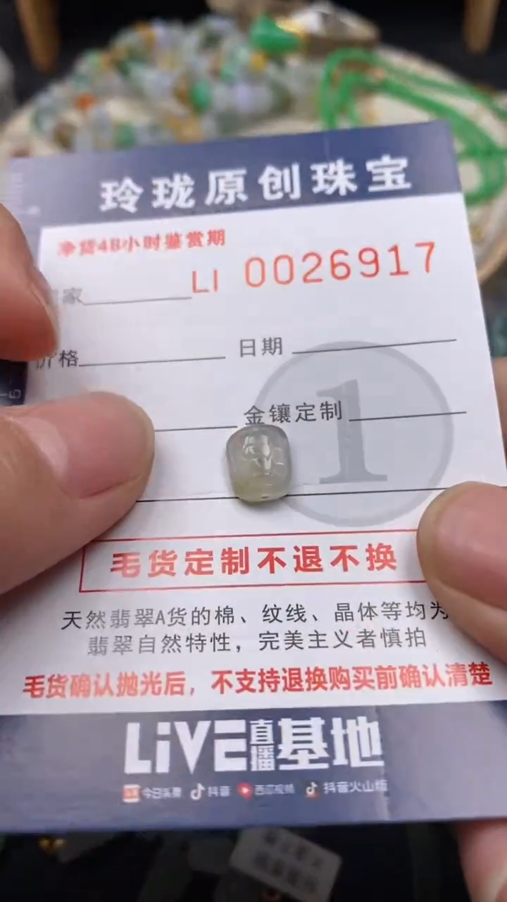 【闪购商品】翡翠颈饰未镶嵌翡翠净货26917