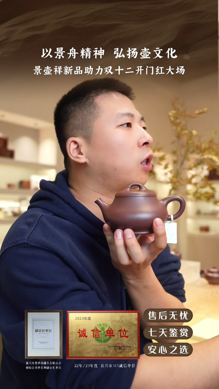 景壶祥老紫泥汉棠石瓢260cc