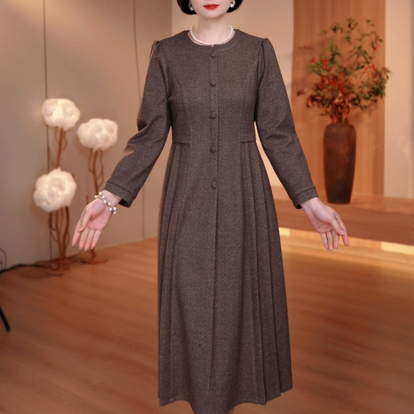 25年新款大码女装连衣裙遮肉显瘦时尚内搭优雅知性款 FY-9877