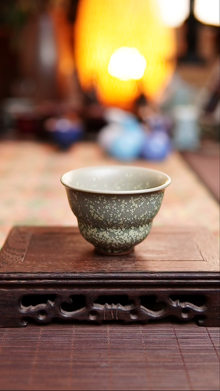 钧瓷 轻罗雪 葫芦杯