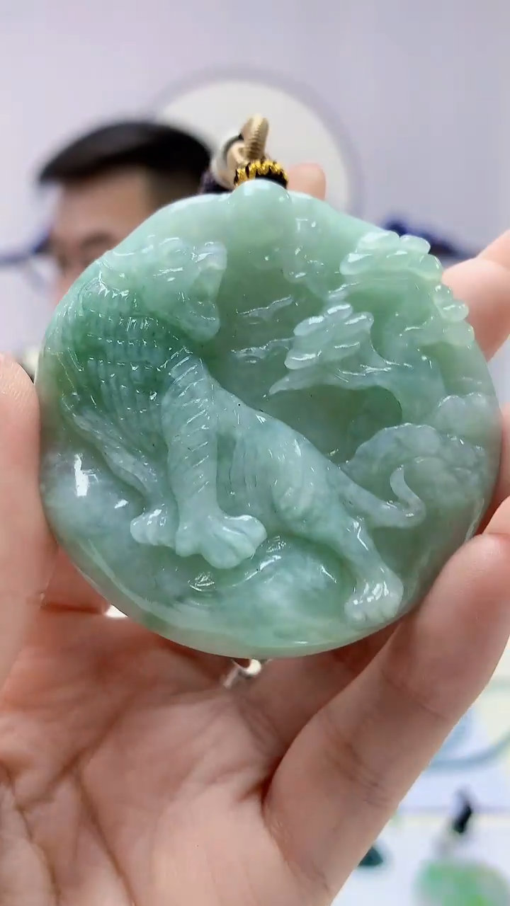 【闪购商品】定制翡翠未镶嵌5152DD-毛货挂件43