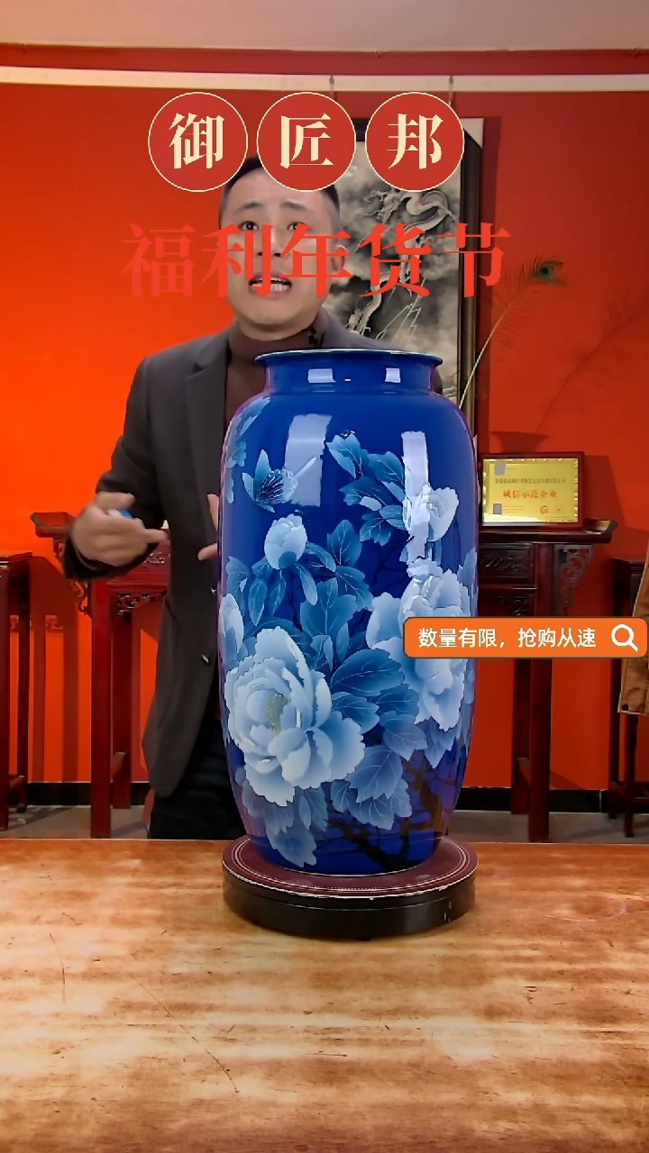 【闪购商品】摆件景德镇高端陶瓷摆件瓶1