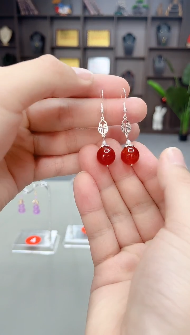 未镶嵌耳饰玛瑙/玉髓230000