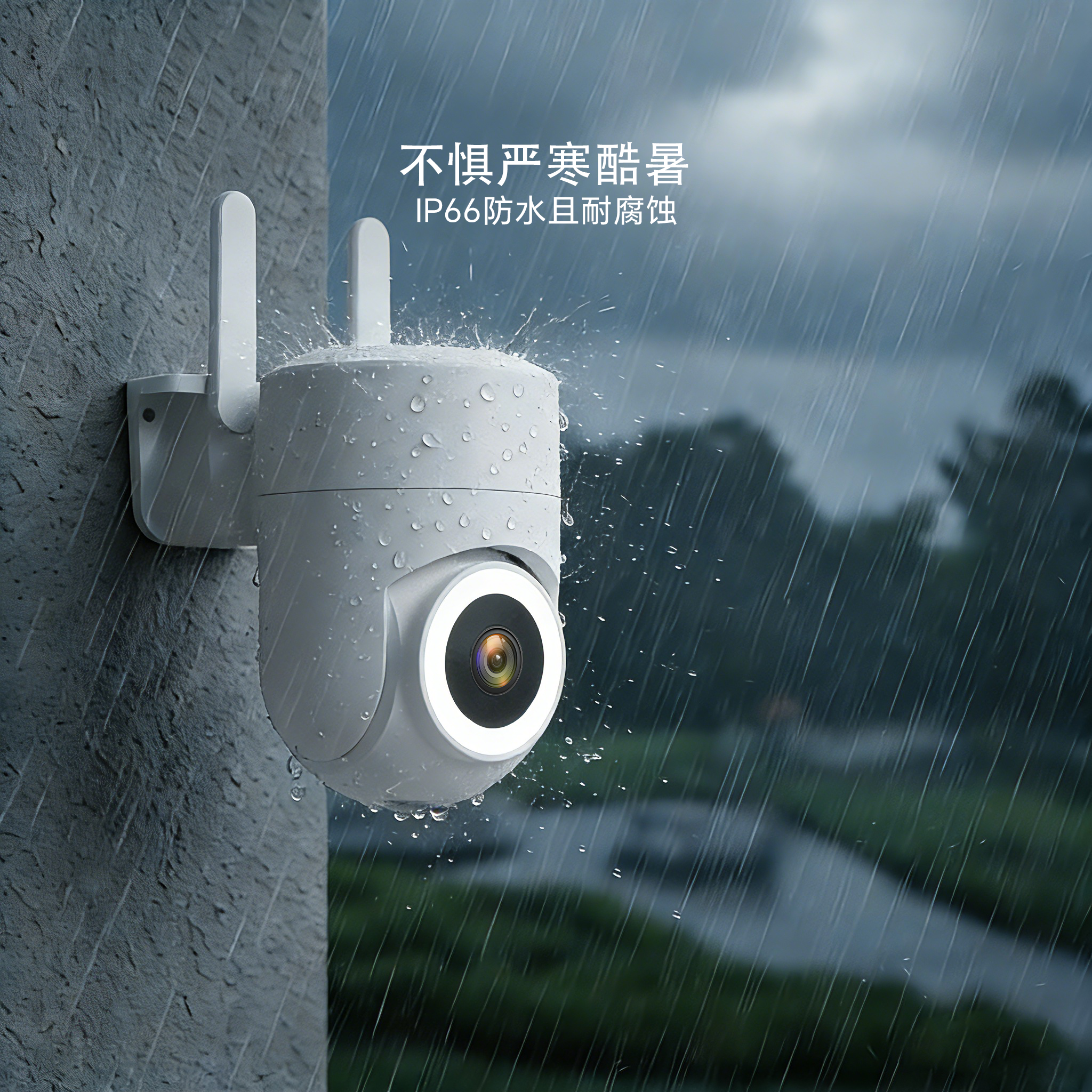 室外防水手机远程双向语音对讲360旋转超清全彩免费回放监控