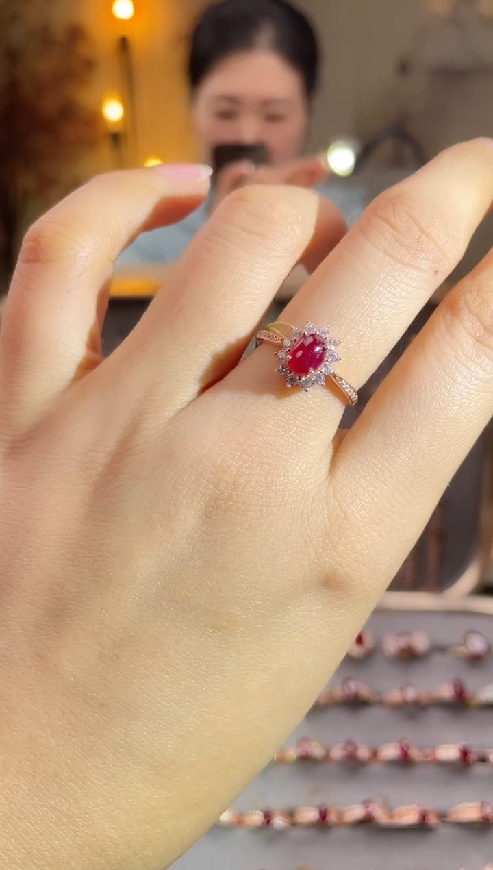 银S925镶嵌手饰红宝石手饰