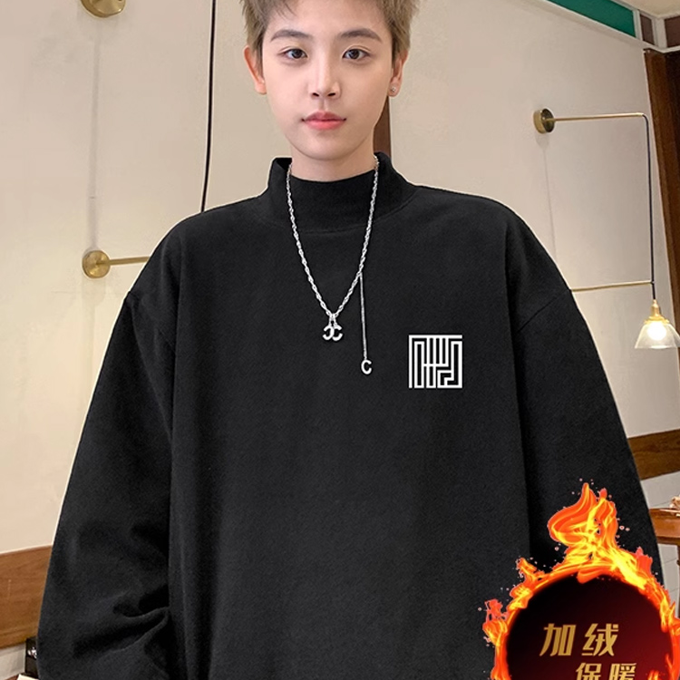 A013 德绒加绒加厚打底衫网图P28 黑白杏咖深灰M到3X