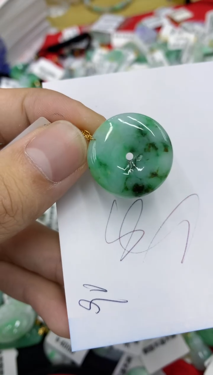 【闪购商品】翡翠颈饰18K金镶嵌号链接1111111