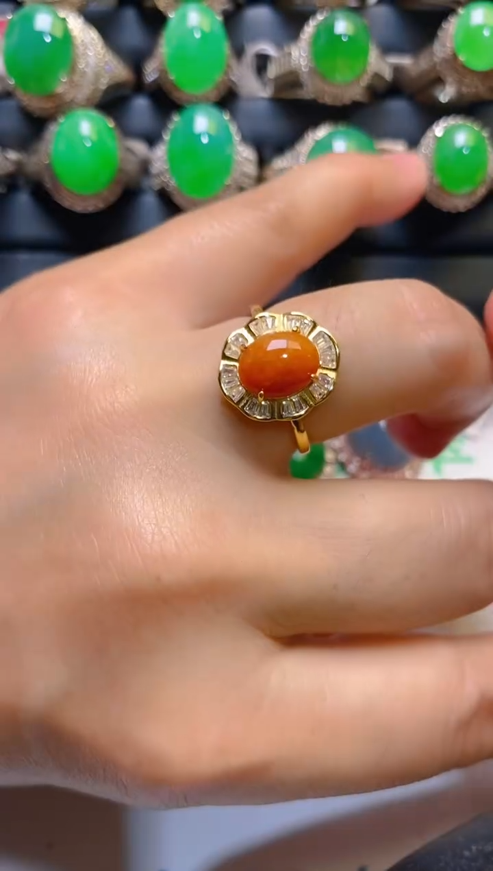 【闪购商品】翡翠耳饰银S925镶嵌天然A货翡翠1