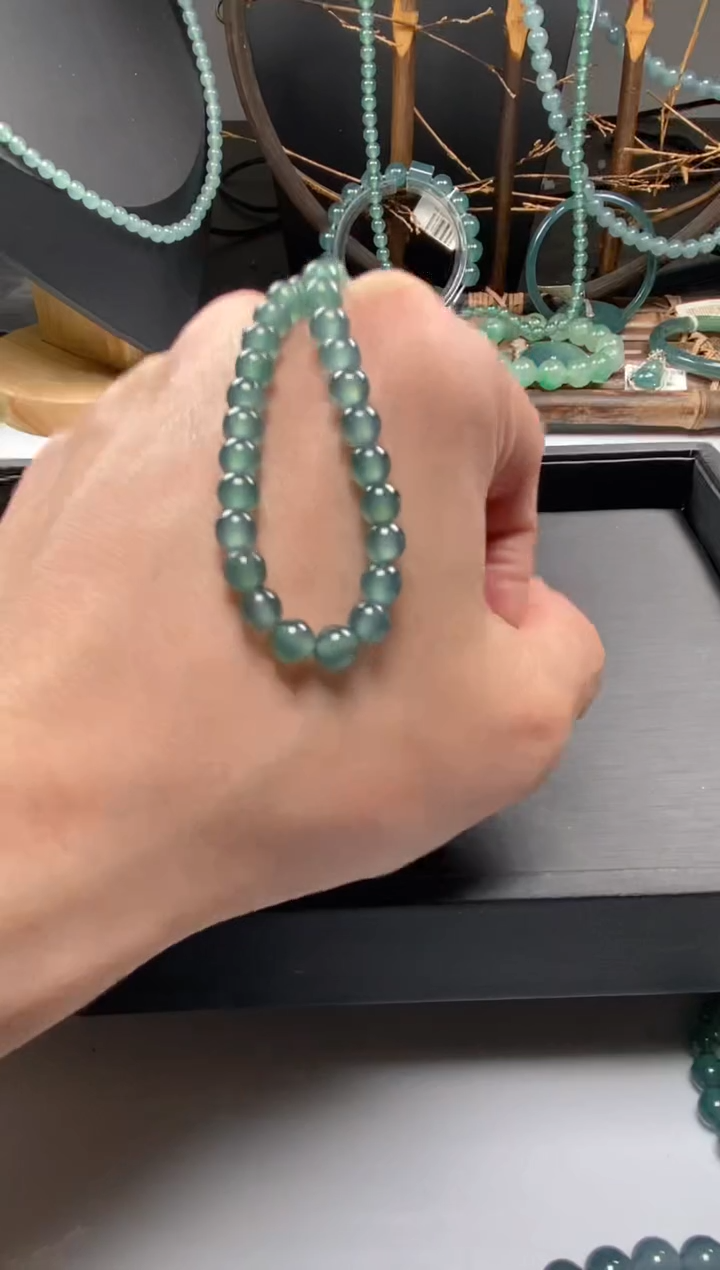 【闪购商品】翡翠手串未镶嵌多样性发货37颗卡5